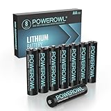 POWEROWL AAA Batterien 1,5 V Lithium Batterien AAA 8 Stück für High-Tech Geräte Lithium AAA Batterie hohe Kapazität langlebig(Nicht Wiederaufladbare)