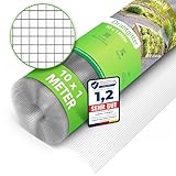 LAINFELD Drahtgitter feinmaschig | 10 x 1 Meter | Wühlmausgitter für Hochbeete mit 6,3 mm Maschenweite | Hasendraht Volierendraht Hochbeet Zubehör