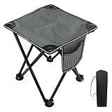 MATEPROX Klapphocker Leichter Faltbarer Tragbarer Stuhl, Klein Angelhocker, Kompakter 4-Bein-Hocker Stühle Strand Campingstuhl für Outdoor Wandern, Angeln, Gartenarbeit