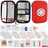 Herboom Erste Hilfe Set, 177-Teilige Überlebens Kompakt Kit Kasten für Reisen, Auto, Zuhause, Camping, Arbeit, Wandern, Urlaub, Erste Hilfe Set Outdoor