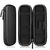 FINTIE Federmäppchen für Erwachsene, Eva-Hartschale Stoß- & wasserdicht 8 Stifte + Zubehör, Organizer-Etui mit Fächern für Büro, Schule, Uni & Reise, Schwarz