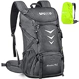 SPGOOD Wanderrucksack 40L/50L,Herren Damen Trekkingrucksäcke mit Regenhülle,Leicht Hiking Rucksack,Hohe Kapazität Wasserdicht Camping Rucksack,Reiserucksack Fahrradrucksack