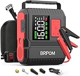 8000A &160PSI BRPOM Starthilfe Powerbank für Pkw mit Kompressor 26800mAh Auto Starthilfe Powerbank für All Benzin und 12.0L Dieselmotor,Starter Powerbank Eingang/Ausgang und 600LUM LED-Licht