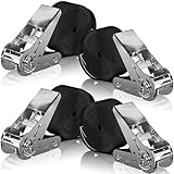 Gnarcore® wetterfeste Basic Spanngurte mit Ratsche [4m / 6m] - 300kg Zugkraft für eine problemlose Ladungssicherung - Komfortabler Zurrgurt für Heimwerker & Profis