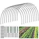 YEJAHY Pflanztunnel Bögen, Gewächshausreifen Folientunnel, Tunnelbogen für Hochbeet, Gartentunnel Reifen, Gartenreifen Hochbeet, Gewächshaus Hoops, Gewächshaus Tunnel (30PCS)