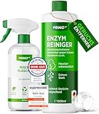 PRINOX 1030ml Enzymreiniger Konzentrat inkl. Mischflasche I STARKER GERUCHSENTFERNER I Ergibt bis zu 40L Geruchsneutralisierer I Beseitigt Hundeurin, Katzenurin Geruch tiefgreifend uvm. I Made in DE