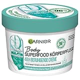 Garnier Beruhigende Körperpflege für trockene Haut, Body Butter mit Aloe und Magnesium, Für bis zu 48 Stunden Feuchtigkeit, Body Superfood, 1 x 380 ml