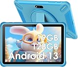 FASTWD Tablet für Kinder 10 Zoll, Kinder Tablet Android 13 Tablet 20GB RAM +128 GB ROM (Erweiterbar SD),Spiele, Kindersicherung,1280 * 800 IPS Display,5G WiFi,Bluetooth 5.0,Bildung Tablet(Blau)