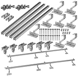 Avoltik Solar Halterung Ziegeldach I Montageset für 2 Paneele I 8 Dachhaken Edelstahl 3-Fach verstb. Montageschiene Klemmen ALU Solarpanel Halterung I Befestigung Solarmodul von 30-45mm Dicke