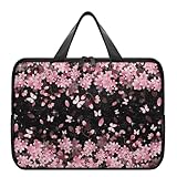 Pzuqiu Cherry Blossom tragbare Laptoptasche mit Tragegriff oben, Computerabdeckung, kompatibel mit 25,4 - 43,2 cm (10 - 17 Zoll) Tablets für Damen und Herren, schützende Tragetasche, Aktentasche, 25,4