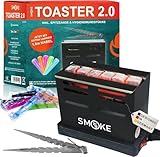 Smoke2u Toaster 2.0 | 800W Elektrischer Kohleanzünder Kohle Grill Kohlen Ofen mit Dreiseitiges-Hitzesystem, inkl. Gitterschutz, Zange, Hygienemundstücke, 6 min fertig