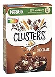 Nestlé CLUSTERS Schokolade, Cerealien aus 59 % Vollkorn, mit Schokolade & Mandeln, enthält Vitamine, Calcium & Eisen, 1er Pack (1x330g)