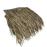 Thatch Roll Palm Heiße Schmelze Palmdach Stroh Dachschindel,PE Feuerhemmende Materialr,for Tiki Bar Garten Hawaii Strandschir Mstrandschirm Holzhaus(Size:24pcs,Color:Gewöhnliche Palme)