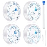 Gummiband für Armbänder 41m, 4 Spule Elastisch Nylonschnur, 0.4mm 0.6mm 0.8mm 1.0mm Transparent Schmuckfaden Nylonfaden für Perlenschmuck Basteln