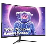 Z-Edge 32 Zoll Curved Gaming Monitor 165Hz(DP) 1ms MPRT 2K QHD 2560x1440 16:9 1500R Curved Bildschirm, 300cd/m² Helligkeit, FreeSync, DisplayPort 1.4 & HDMI 2.0, Lautsprecher