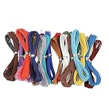 KALLORY 30 Stück Baumwollseilarmband Seidenkabel Bastelschnur geflochtene Kordel zur Schmuckherstellung Makramee-Schnur gewachste Polyesterschnur Fadenschnur zur Schmuckherstellung Bunt