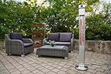 empasa elektrische Heizsäule 'Tower UP' elektrischer Heizer Elektroheizer Infrarot Stand-Heizstrahler Terrassenheizer Terrassenstrahler mit Drehfunktion, Fernbedienung und Abdeckhaube