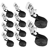 ELAYARD 10 Stück Teiliges Fahrrad Pedalriemen aus Aluminiumlegierung Verstellbare rutschfeste Fußriemen für Heimtrainer und Trainingsräder Robustes Leichtes Zubehör für Sicheres Radfahren