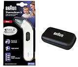 Braun IRT3030 ThermoScan 3 Infrarot Ohrthermometer + Braun Gehäuse-Schutz für Thermometer