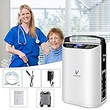 Sauerstoffkonzentrator Tragbarer 1–5 l für Auto/Reisen mit Akku und Tasche, Sauerstoffgerät 90% ± 3% mit komplettem Zubehörsatz