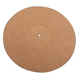 Toddmomy Plattenspieler Matte Kork 11.7 Zoll Vinyl Record Pad Antistatisch Rutschfest Schallplatten Schutz Schwingungsdämpfer Für Dj- & Vj-Equipment