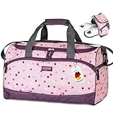 moovly® Kinder Sporttasche 25 L für Mädchen - mittlere Größe - Gym Bag - für Sport, Schwimmen - Kindersporttasche - Reisetasche - mit Schuhfach und Nassfach - Verstellbarer, weicher Schultergurt