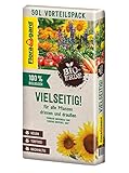 Floragard Bio-Erde Vielseitig 1x50 Liter - Universalerde für alle Pflanzen drinnen und draußen - torffrei und vegan