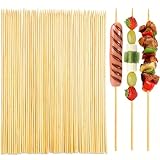 XINCHENG 100 Stück Bambus Spieße, Marshmallow Spieße, Stockbrot Spieße, Lange Grillspieße Holz, Holzspieße für Grill, Buffet, Obst, Lagerfeuer und Basteln