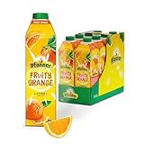 Pfanner Fruity Orangengetränk im Vorratspack (8 x 1 l) - Süß-säuerlicher Genuss aus sonnengereiften Orangen - 25% Saftgehalt