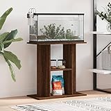 ZEYUAN Aquariumständer Braun Eichen-Optik 60x30x60 cm Holzwerkstoff, Aquarium Unterschrank, Aquarium Schrank, Aquariumschrank, Aquarium Tisch, Aquarium Stands