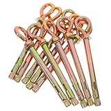 Mobestech 10 Stück Schrauben Sie Verzinkte Hangring Spreizdübel Aus Metall Robuster Kleiderbügel Für Schaukelstühle Augenschraube Aus Beton Betonanker-ösenschraube Golden Kohlenstoffstahl