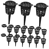 VICASKY 50 Stück Düngerbehälter mit Deckel Tragbarer Kunststoff Düngerkorb für Bonsai und Pflanzen Schützt vor Wind und Vögeln Kontrollierte Düngermenge für Garten und Blumentopf