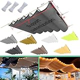 Einziehbar Welle Sonnensegel Verstellbar Schattenabdeckung Sonnenschutz Wasserdicht Outdoor Pergola UV-beständig Markise Anwendbar auf Terrasse Garten Dunkelgrau 100x200cm(BxL)