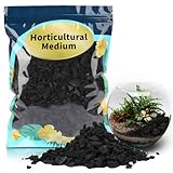 GOTVUGE Gartenkohle für Pflanzen, aktiviertes Hartholzkohle als Bodenverbesserungsmittel für Bonsaierde, Sukkulentenerde, Terrariumbedarf, Blumenerden für Zimmerpflanzen (1L)