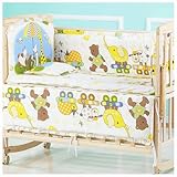 WXJHNYBS Babybett Umrandungen, Weich,Atmungsaktiv Bettumrandung mit Matratze und Kissen, Baby Cot Bumper für Kinderbett,C-110x65cm