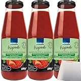 Edeka originale Passata Rustica grob passierte Tomaten 3er Pack (3x690g Glas) + usy Block