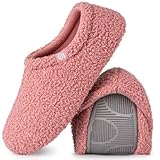 VeraCosy VeracCosy Damen Memory Foam Plüsch Hausschuhe Antirutsch Baumwolle Pantoffeln Mit Polar Fleece-Futter, 38/39 EU, Pink