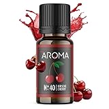 myAROMA flavour drops – Kirsche 10ml, flavour drops zuckerfrei, kalorienfrei & vegan, natürliches Lebensmittelaroma ohne künstliche Farbstoffe für Backen, Essen und Trinken, Nr. 40