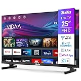 TuTu Smart TV 25 Zoll (64 cm) Full HD VIDAA Fernseher mit WLAN Triple Tuner (DVB-T/T2, DVB-C, DVB-S/S2) APP Store HDMI USB (TUV25FQ1B, 2024)