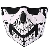 JewelryWe Neopren Biker Motorrad Snowboard Maske Sturmmaske Sturmhaube Skimaske - Skull Face Totenkopf