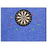 KEAGAN Verlängerter Dartboard Wandschutz für Professionelle Darts, 120 * 90 * 1,2 cm Dicke Dartboard Umrandungs Filzwand, Selbstklebend, Gespleißt, Wandumrandung für Dartboard, Filz Wandfliesen