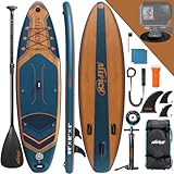 ALLPICK Premium SUP Board Set | Stand Up Paddling Board Aufblasbar | Mit Universal Kamerahalterung | Komplettes Zubehör | Board für Kinder & Erwachsene | Anfänger & Fortgeschrittene | Marineblau