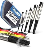 Schraubenausdreher Set Profi [5-teilig aus HSS 4341] - Linksausdreher Set Profi, Ausdreher, Schrauben Ausdrehwerkzeug, Linksdreher Set, Schraubenentferner, Linksbohrer…