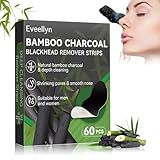 Mitesserentferner Stripes, Nose Strips Charcoal Porenstreifen 60 Stück, Tiefenreinigende Mitesserentferner für alle Hauttypen, Halten die Haut klar und straffen die Poren (Frauen und Männer)
