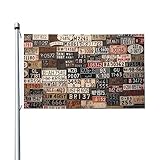 Alte Kennzeichenflagge, 90 x 152 cm, lustiges Outdoor-Banner, Urlaub, Gartenflagge, Willkommensbanner, Haus, Garten, Hof, Rasen, Dekoration, Flaggen, Innen- und Außenbereich, doppelseitiger Druck