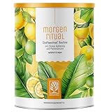 NATURTREU® Morgenritual Stoffwechseldrink * - Wakeup Shake mit Zitrone, Apfelessig, Limonen, Ingwer Shot & Vitamin C - 150g Getränkepulver für Morgen Routine - Einfach mehr trinken
