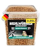 Mehlwürmer getrocknet 500g Premium Hühnerfutter Insekten Vogelfutter Wildvögel ganzjährig Igelfutter Vögel, Fische, Schildkröten, Nager, Igel, Reptilien, Eichhörnchen Futter Hamsterfutter (3,25L)