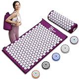 Mattibi® Akupressurmatte mit Kissen – Original Yantramatte für Rücken, Nacken & Fußschmerzlinderung – Mit Tragetasche, Nadelmatte für tiefe Entspannung & Magnetfeldtherapie, ideal für Männer & Frauen