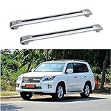 JUNYEW 2 Stück Aluminium Dachträger Relingträger für Lexus LX570 2008-2014,Dachgepäckträger-Alu Relingträger,für Fahrradträger,Dachboxen Oder Als Skihalter,A