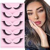 Parriparri Wimpern Cat Eye Lashes 5 Paar Flauschige Fox Eyelashes L Curl KüNstliche Wimpern Foxy Eye NatüRliche Falsche Wimpern Katzenauge Engel Winge